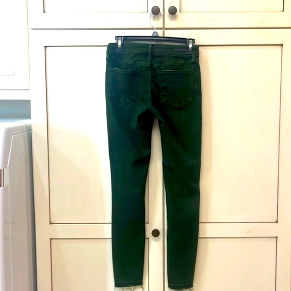 Articles of Society raw hem skinny ankle jeans in olive green size 25 - Picture 2 of 10